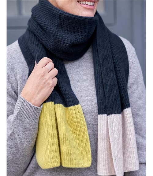 Cashmere Color Blocked Scarf
