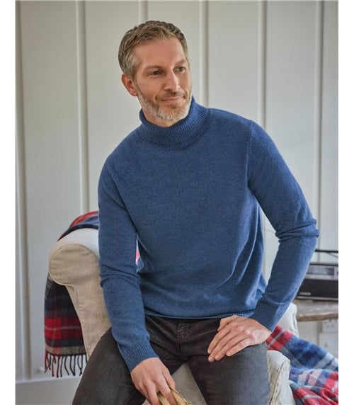 Pure Cashmere Polo Neck Jumper
