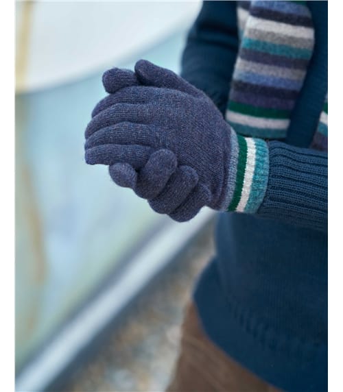 Mens Multi Stripe Gloves