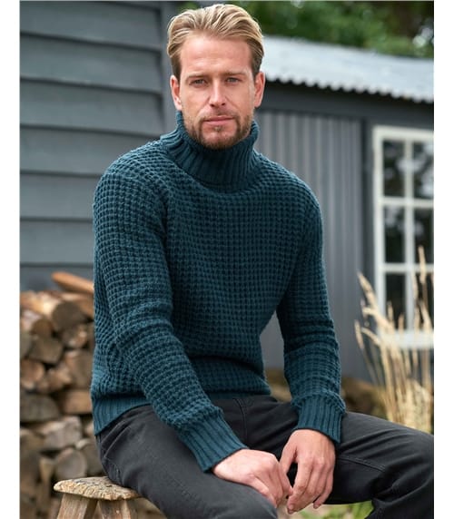 Chunky Knit Roll Neck Jumper