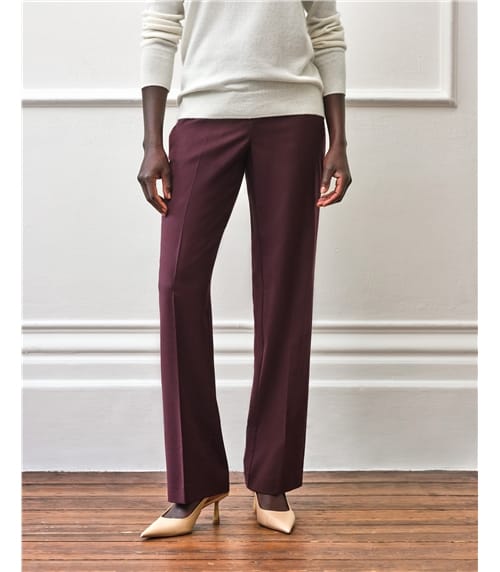 Wool Blend High Waist Trouser