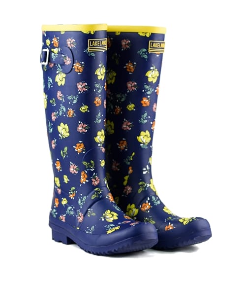 Womens Tall Printed Wellington Boots