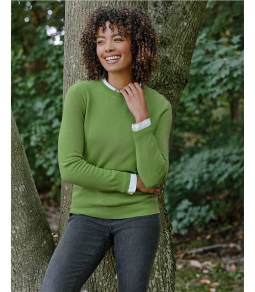 Cashmere and Merino Crew Neck Knitted Jumper