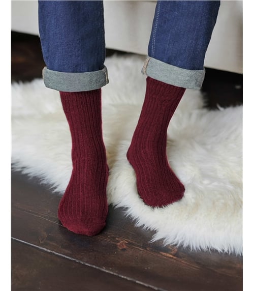 Kaschmir-Merino-Bettsocken für Herren