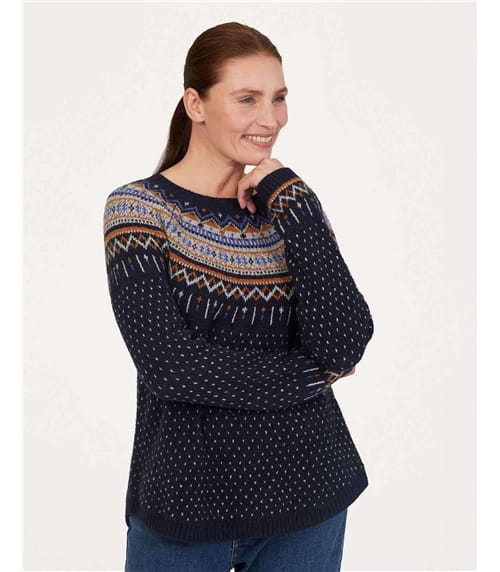 Freayer - Flauschiger Pullover mit Fairisle-Muster