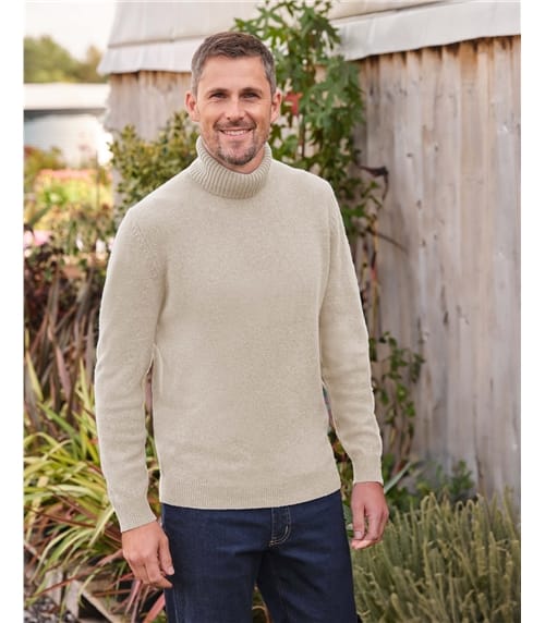 Mens Lambswool Turtle Neck Sweater