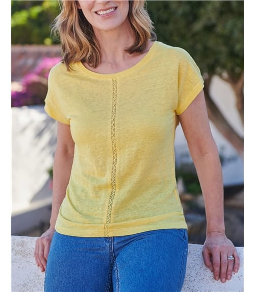 Linen Jersey Insert T-Shirt