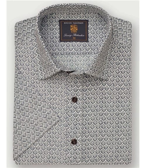 Short Sleeve Patterned Shirt