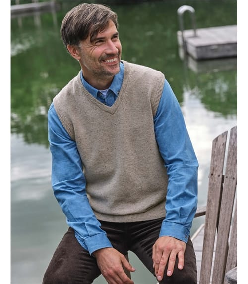Pull sans manches - Homme - Laine d’agneau