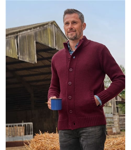 100% Pure Wool Button Everyday Cardigan