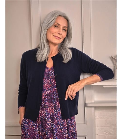 Luxurious Pure Cashmere Cropped Cardigan