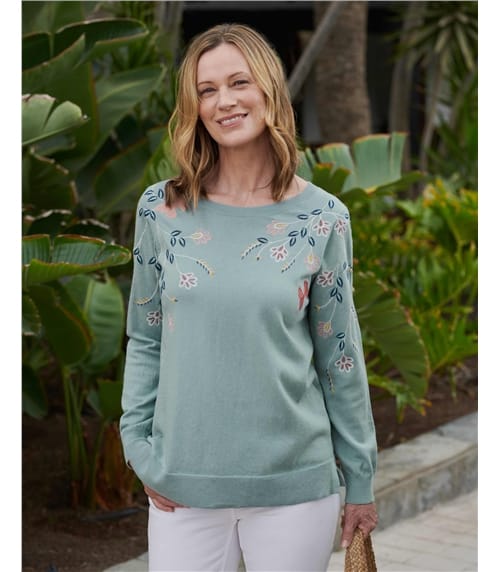 Embroidered Butterfly Jumper