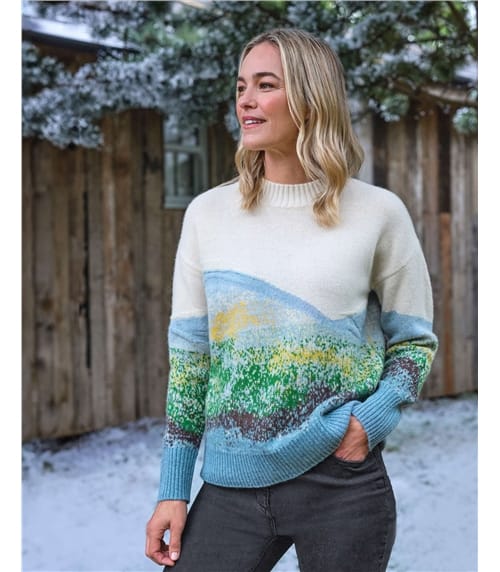 Pullover mit Landschaftsmotiv