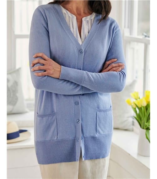 Silk and Cotton Long Cardigan