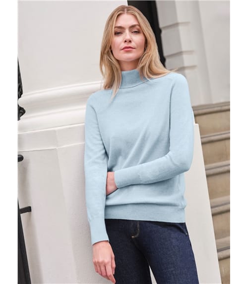 Womens Cashmere Turtle Neck Sweater