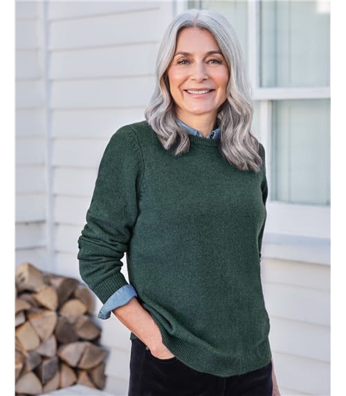 Pull à col rond – Femme – Laine d’agneau certifiée 100% RWS 