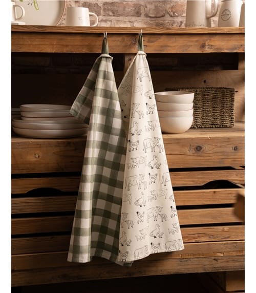 Woodbury Lane Set Of 2 Tea Towels
