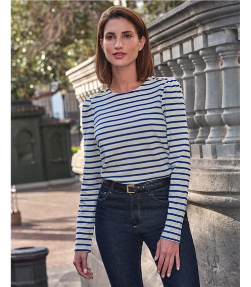 Long Sleeve Button Detail Top