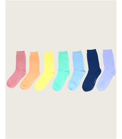 Childrens Thought Essential Pastel Box Of 7 Socks
