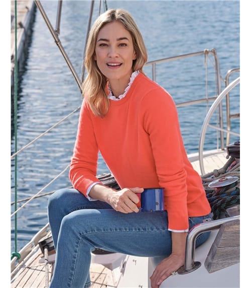 Pull à col rond - Femme - Cachemire & Mérinos