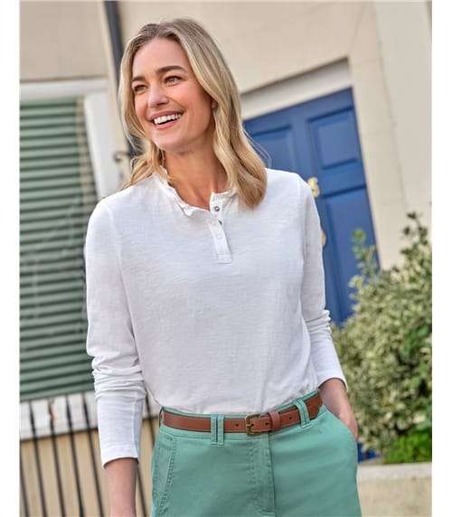 Top à col boutonné - Femme - Jersey