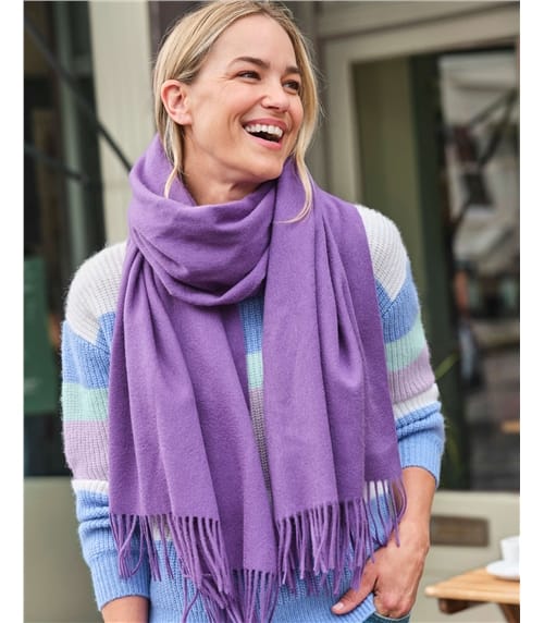 Wide Pure Wool Scarf
