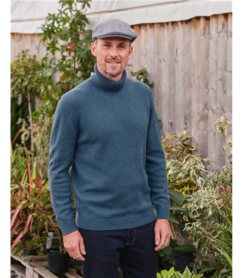 Pull à col roulé - Homme - Laine d’agneau certifiée 100% RWS