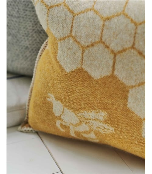 TWEEDMILL TEXTILES THROW 100% Wool Sofa Bed Blanket BEEHIVE DUSKY PINK & CREAM
