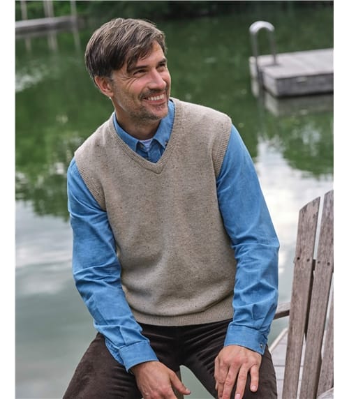 Pull sans manches - Homme - Laine d’agneau