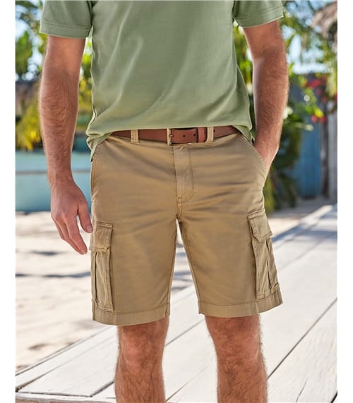 Cotton Stretch Cargo Shorts