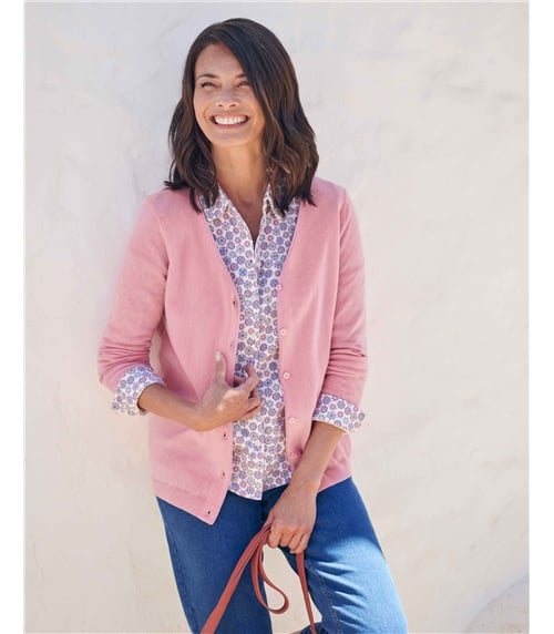 Cashmere Merino Classic V Neck Cardigan
