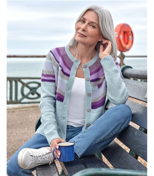 Offset Yoke Cardigan