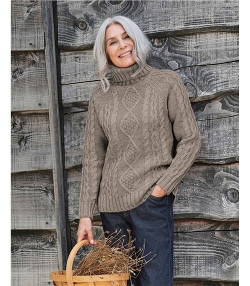 Pure Wool Polo Neck Jumper