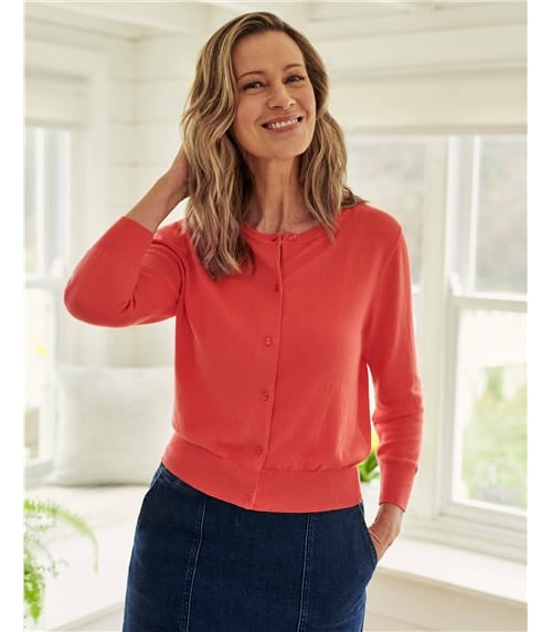 woolovers cropped cardigan