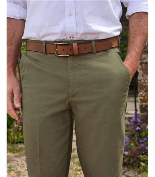 Hevò Men's Torre Chianca Wool Blend Trousers Brown