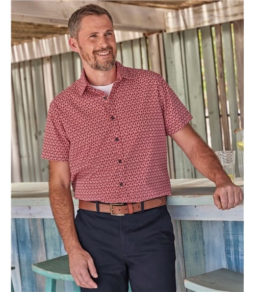 Short Sleeve Patterned Shirt