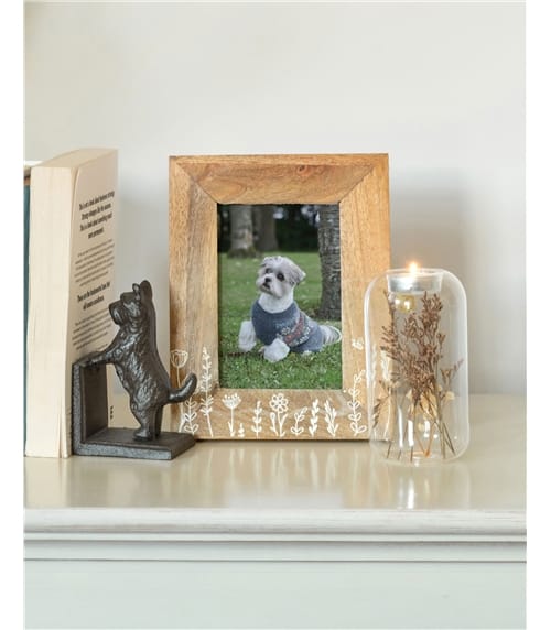 Wildflower Etched Photo Frame