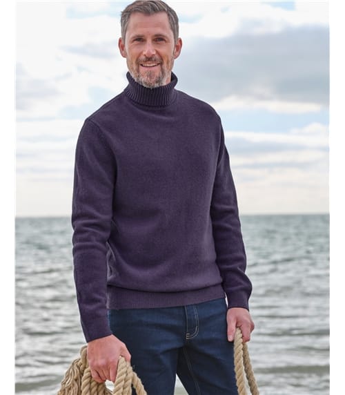 Pull à col roulé - Homme - Laine d’agneau certifiée 100% RWS