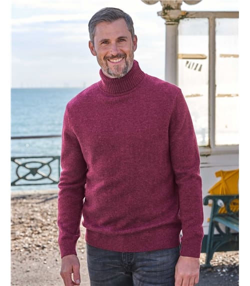 Pull à col roulé - Homme - Laine d’agneau certifiée 100% RWS