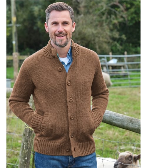100% Pure Wool Button Everyday Cardigan