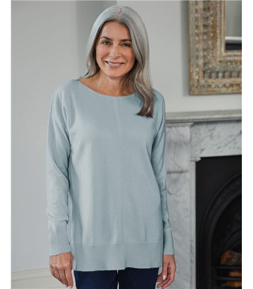 Luxurious Cashmere Boat Neck Jumper