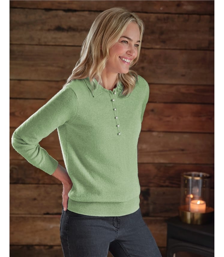Polo en maille - Femme - Cachemire & Mérinos