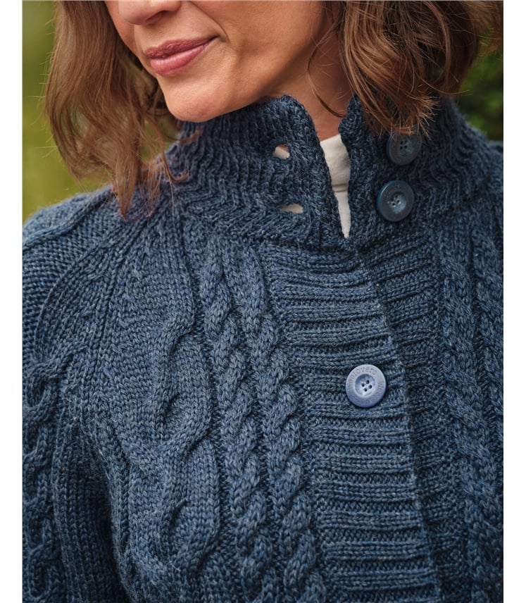 Pure Wool Aran Coatigan