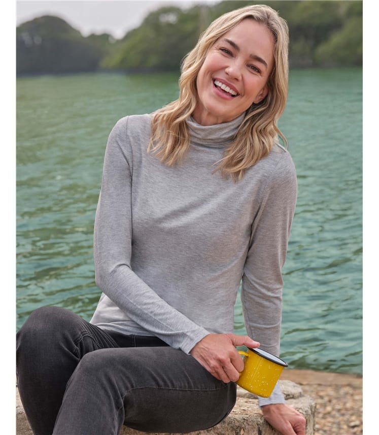 Sous-pull à col roulé - Femme - Jersey