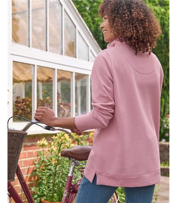 Serenity Organic Cotton Zip Neck Sweatshirt