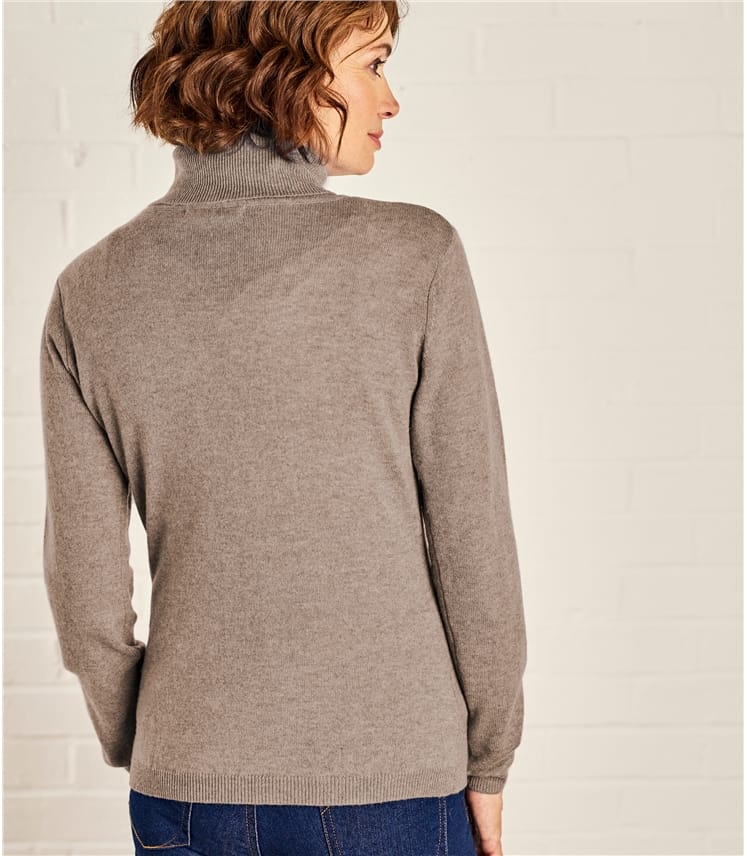 polo neck wool jumper womens