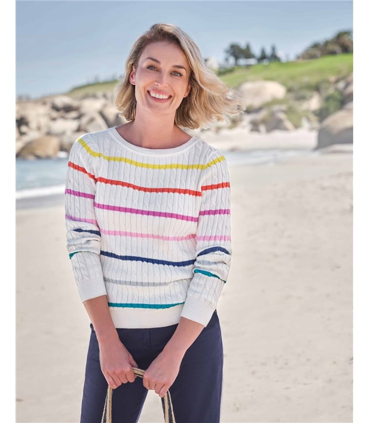 Cable Stripe Sweater