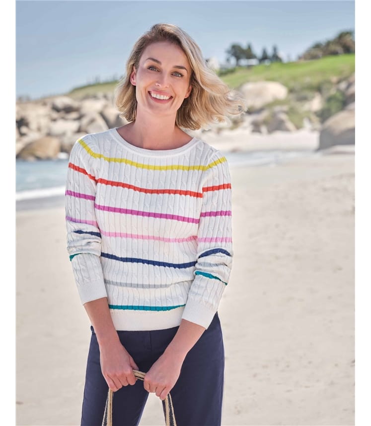 Striped coloured shop jumper