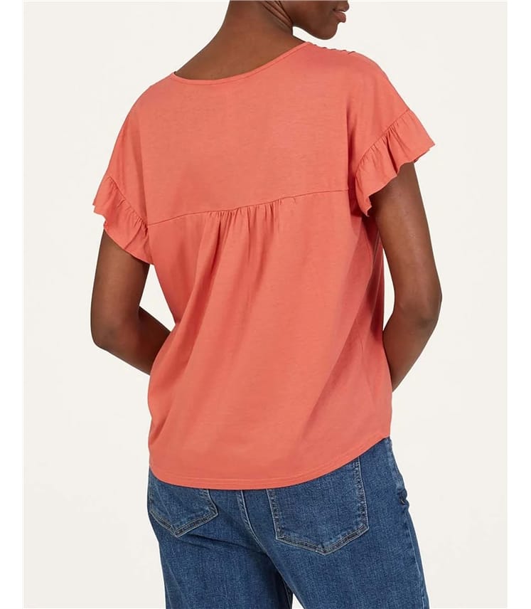 Arina Organic Cotton Yoke Tank Top