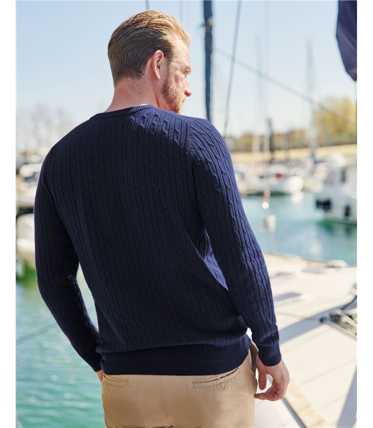 Cashmere and Merino Cable Jumper